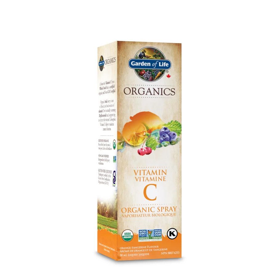 GARDEN OF LIFE ORGANICS VITAMIN C ORGANIC SPRAY ORANGE TANGERINE 50ML
