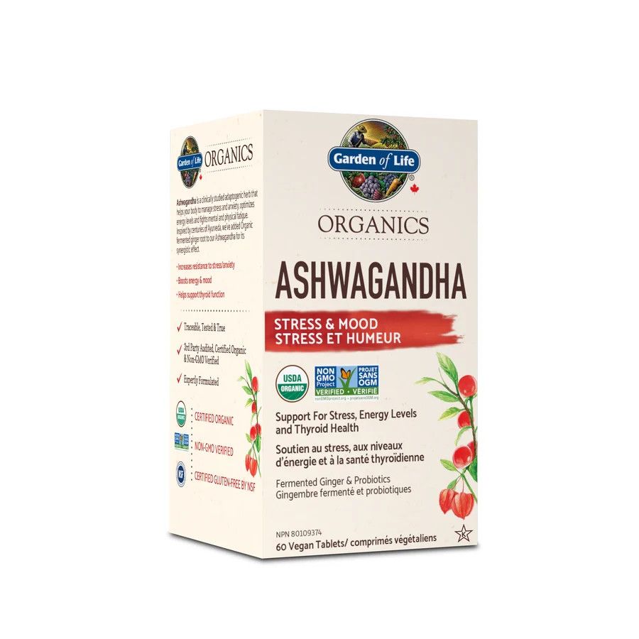 GARDEN OF LIFE ORGANICS ASHWAGANDHA 60CT TABLET