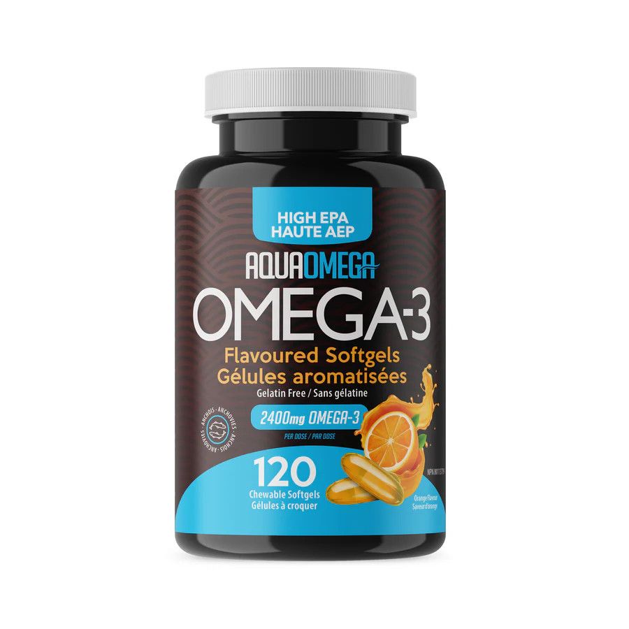 AQUAOMEGA HIGH EPA CHEWABLES ORANGE 120'S