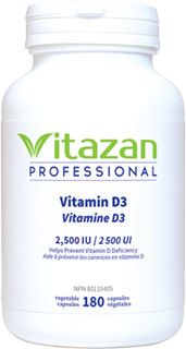 VITAZAN VITAMIN D3 2500IU 180 CAPS