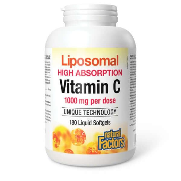 NATURAL FACTORS LIPOSOMAL VITAMIN C 1000MG 180 LIQ SOFTGELS