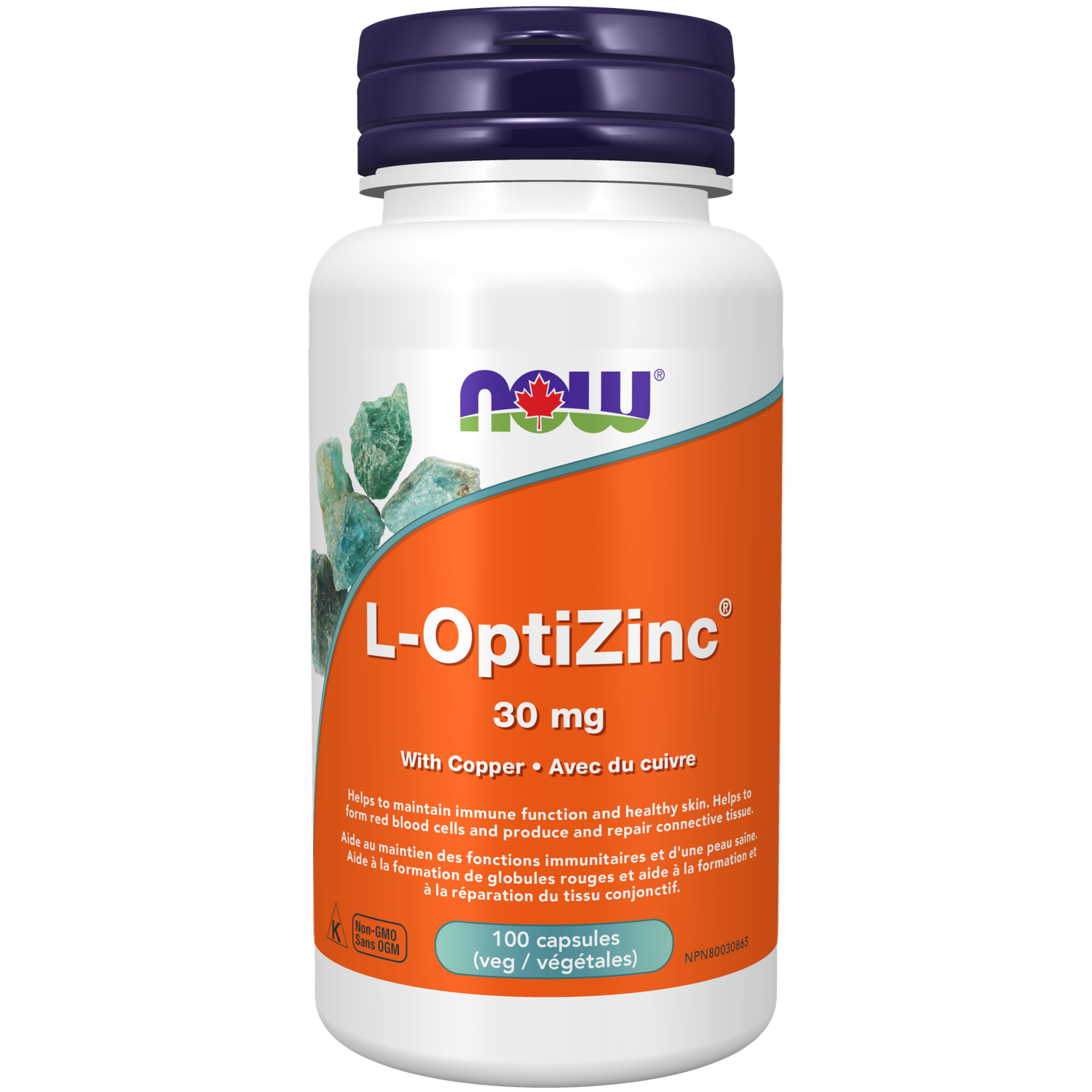 NOW L-OPTI ZINC 30MG + COOPER 100 VEG CAPS