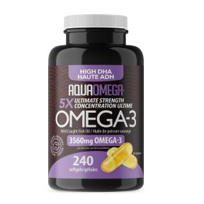 AQUAOMEGA 5X ULTIMATE STRENGTH HIGH DHA 1:5 240 SOFTGELS AQUAOMEGA 5X ULTIMATE STRENGTH HIGH DHA 1:5 240 SOFTGELS