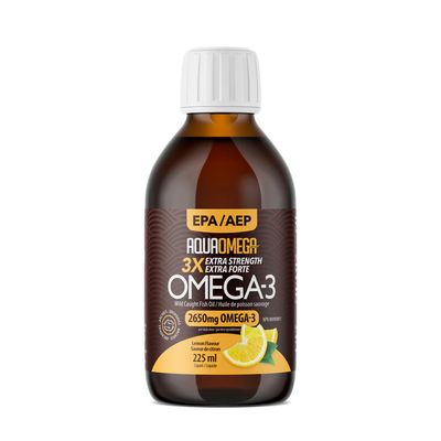 AQUAOMEGA 3X EXTRA STRENGTH EPA LEMON 3:1 225ML