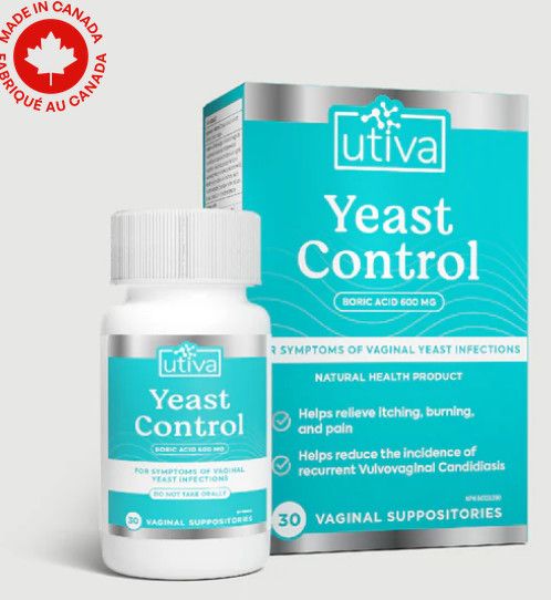 UTIVA YEAST CONTROL - BORIC ACID 30 SUPPOSITORIES