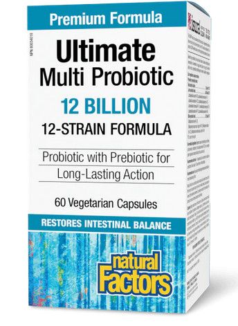 NATURAL FACTORS ULTIMATE MULTI PROBIOTIC  (12 BILLION CFU) 60 VEGCAPS