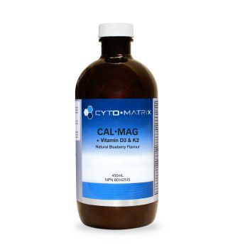 CYTO MATRIX CAL-MAG + D3 &amp; K2 LIQUID BLUEBERRY 450ML