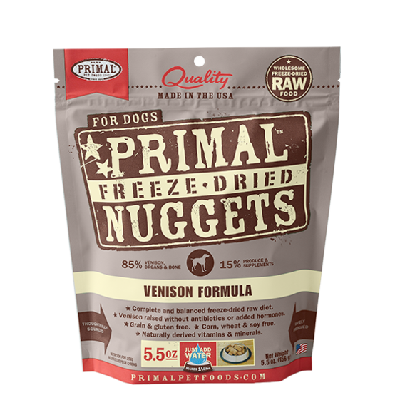 Primal Freeze Dried Raw Dog Food Venison Formula