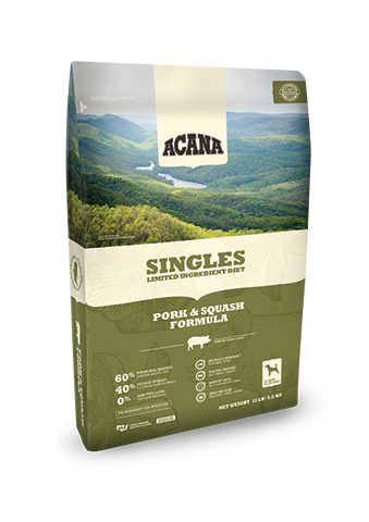 Acana Singles Dog Food Pork &amp; Squash, Bag Size: 4.5 lb, Flavor: Pork &amp; Squash