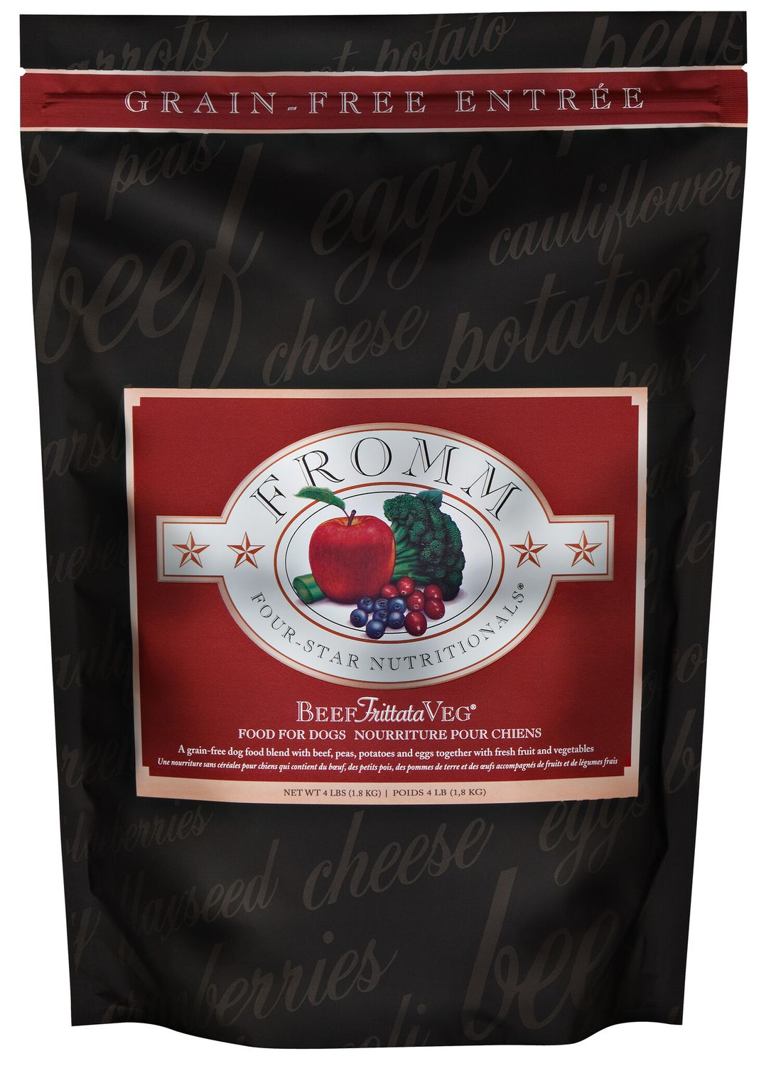 Fromm Four Star GF Dog Beef Frittata, Bag Size: 4 lb, Flavor: Beef Frittata