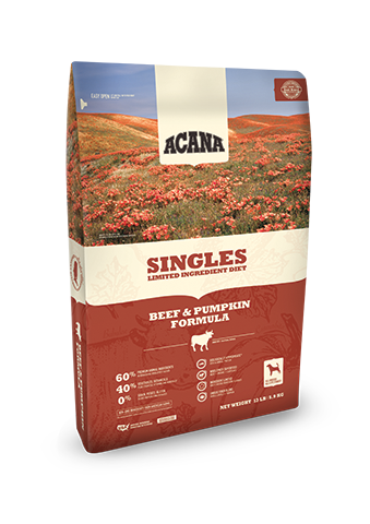 Acana Singles Dog Food Beef &amp; Pumpkin, Bag Size: 4.5 lb, Flavor: Beef &amp; Pumpkin