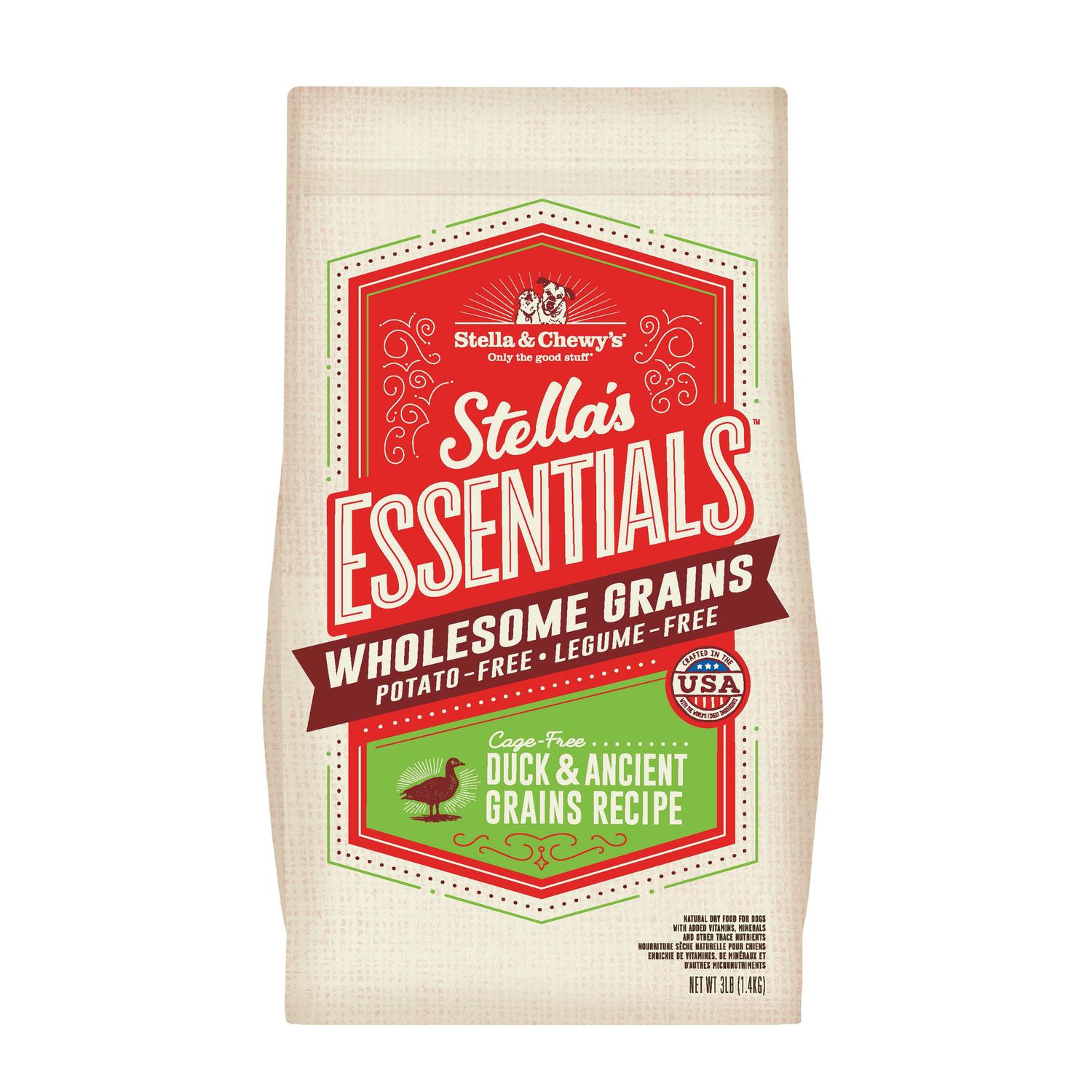 Stella &amp; Chewy's Duck &amp; Ancient Grains Essentials, Size: 3 lb