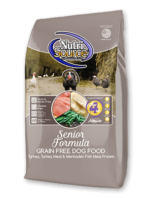 Nutrisource GF Dog Food Senior, Bag Size: 5 lb, Flavor: Turkey &amp; Whitefish