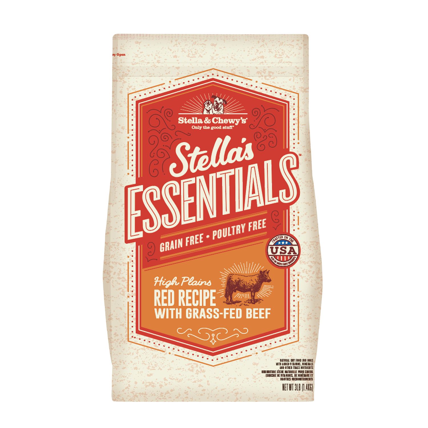 Stella &amp; Chewy's Beef &amp; Ancient Grains Essentials, Size: 3 lb