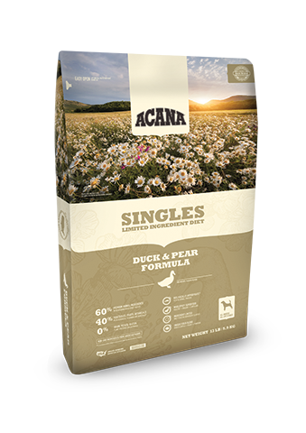 Acana Singles Dog Food Duck &amp; Pear, Bag Size: 4.5 lb, Flavor: Duck &amp; Pear