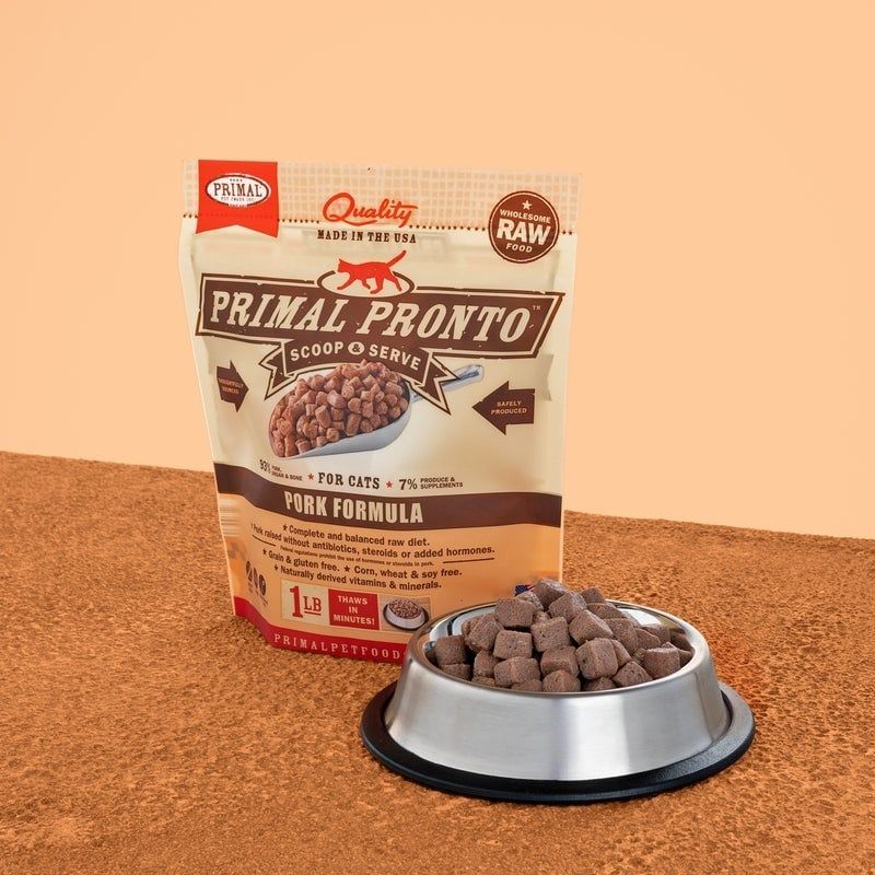 Primal Raw Frozen Feline Pronto  1 lb Pork Formula