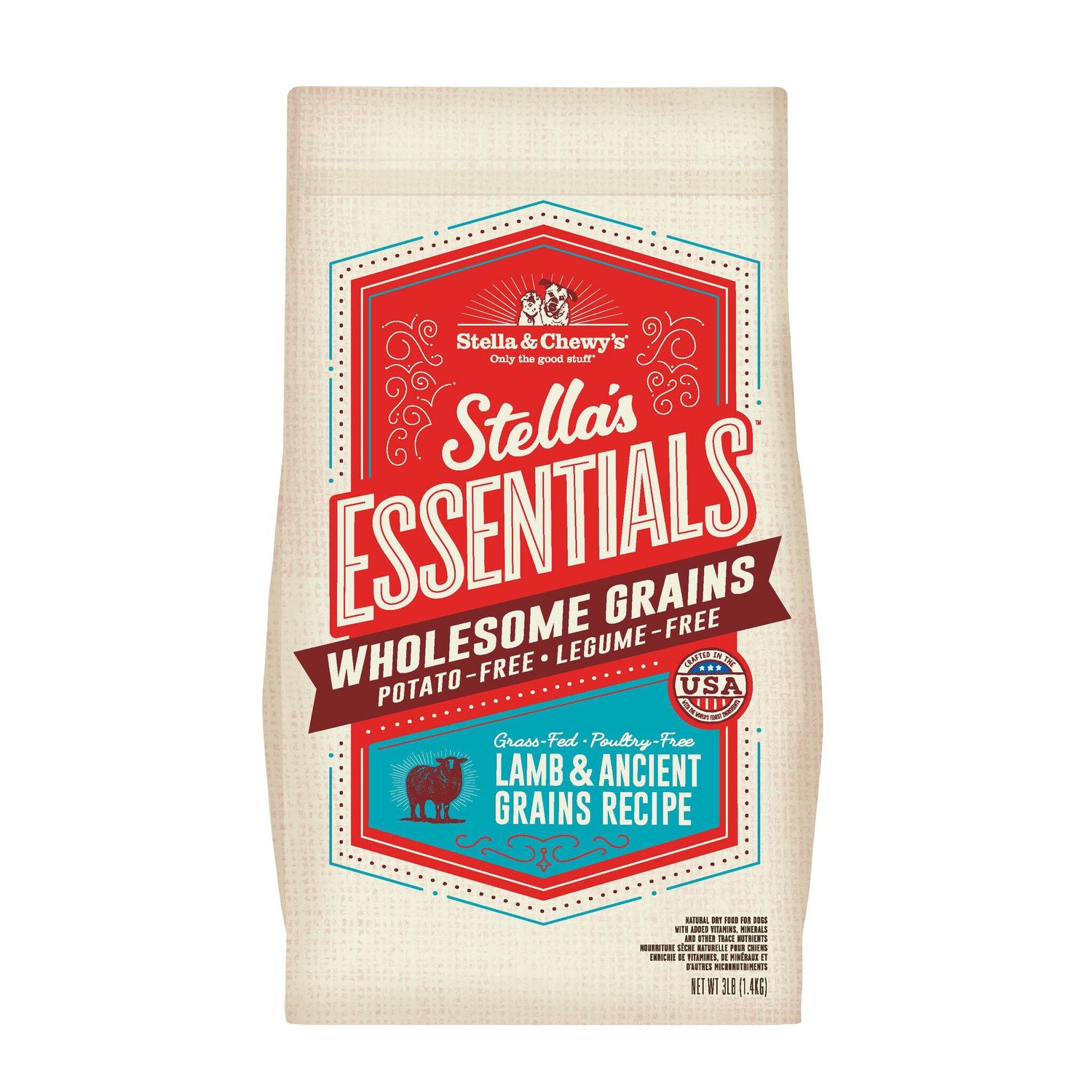 Stella &amp; Chewy's Lamb &amp; Ancient Grains Essentials, Size: 3 lb