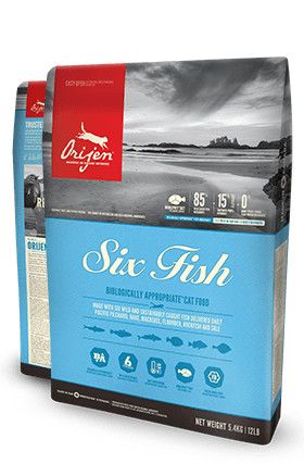 Orijen Cat Food Six Fish, Bag Size: 4 lb, Flavor: Six Fish