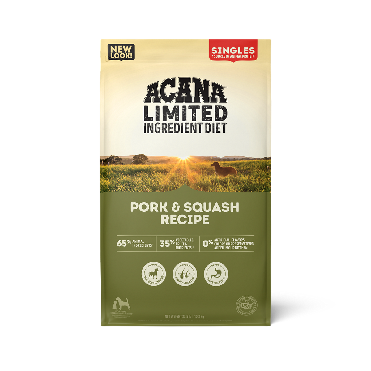 Acana Singles Dog Food Pork &amp; Squash, Bag Size: 4.5 lb, Flavor: Pork &amp; Squash