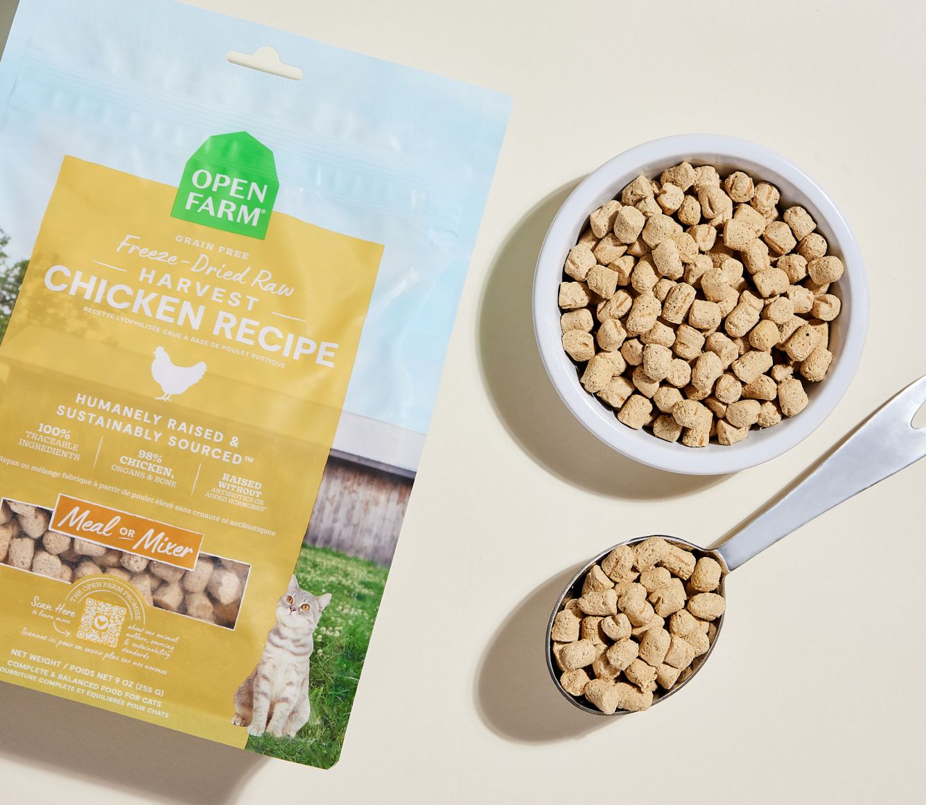 Open Farm Freeze Dried Cat Morsels, Flavor: Chicken, Size: 3.5 oz