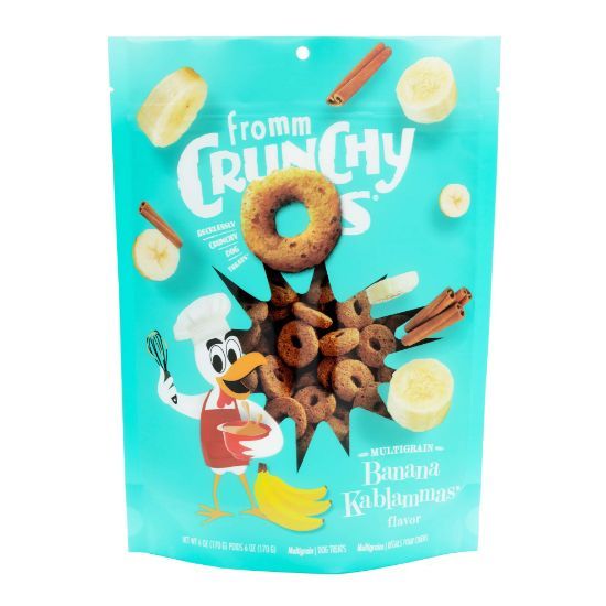 Fromm Crunchy O's Dog Treats, Flavor: Banana Kablammas, Size: 6 oz