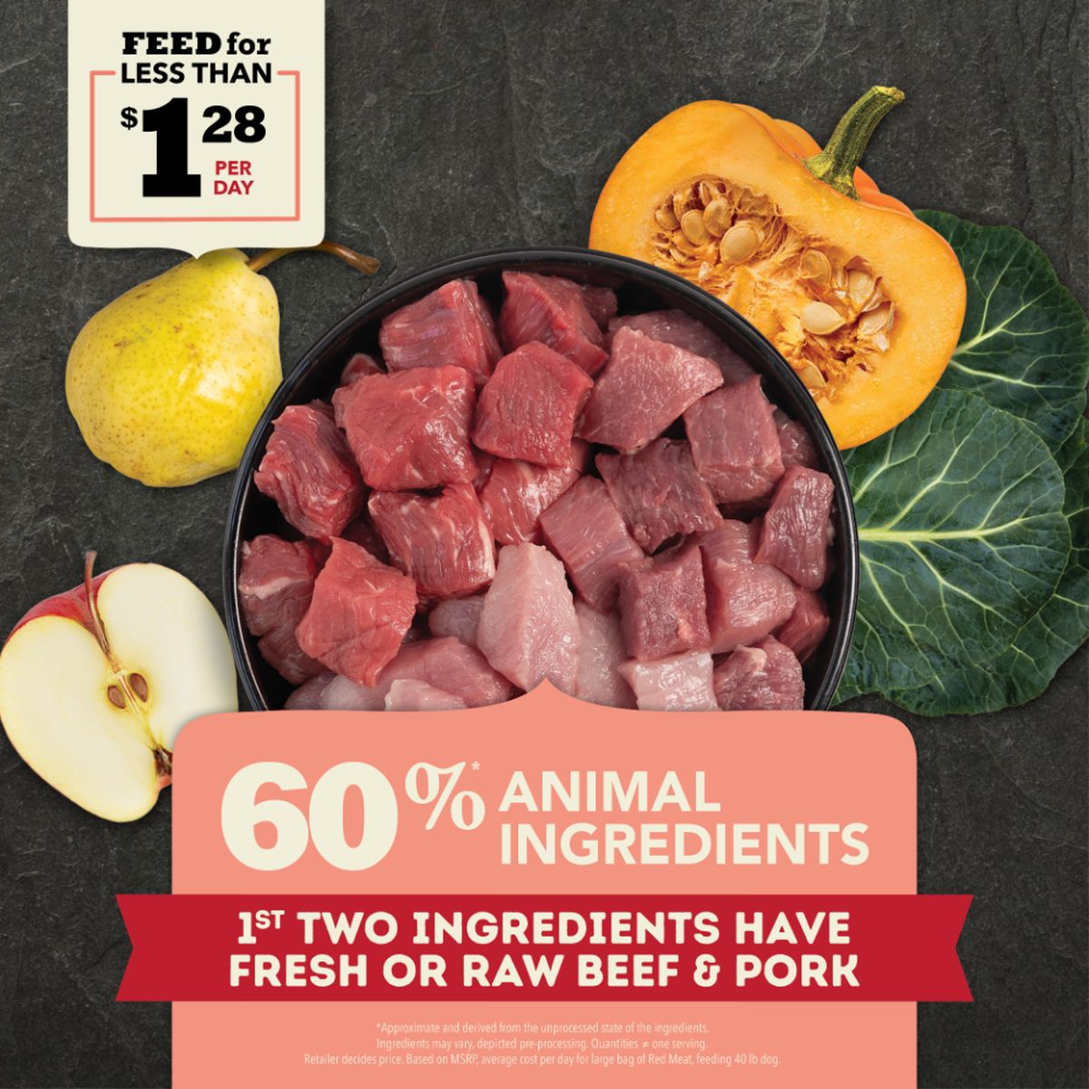 Acana Heritage Dog Food Red Meats, Bag Size: 4.5 lb, Flavor: Red Meats