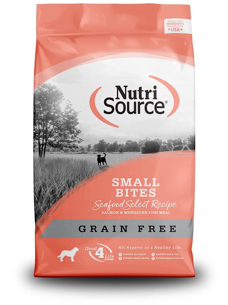 Nutrisource GF Dog Food Small Bites Seafood Select