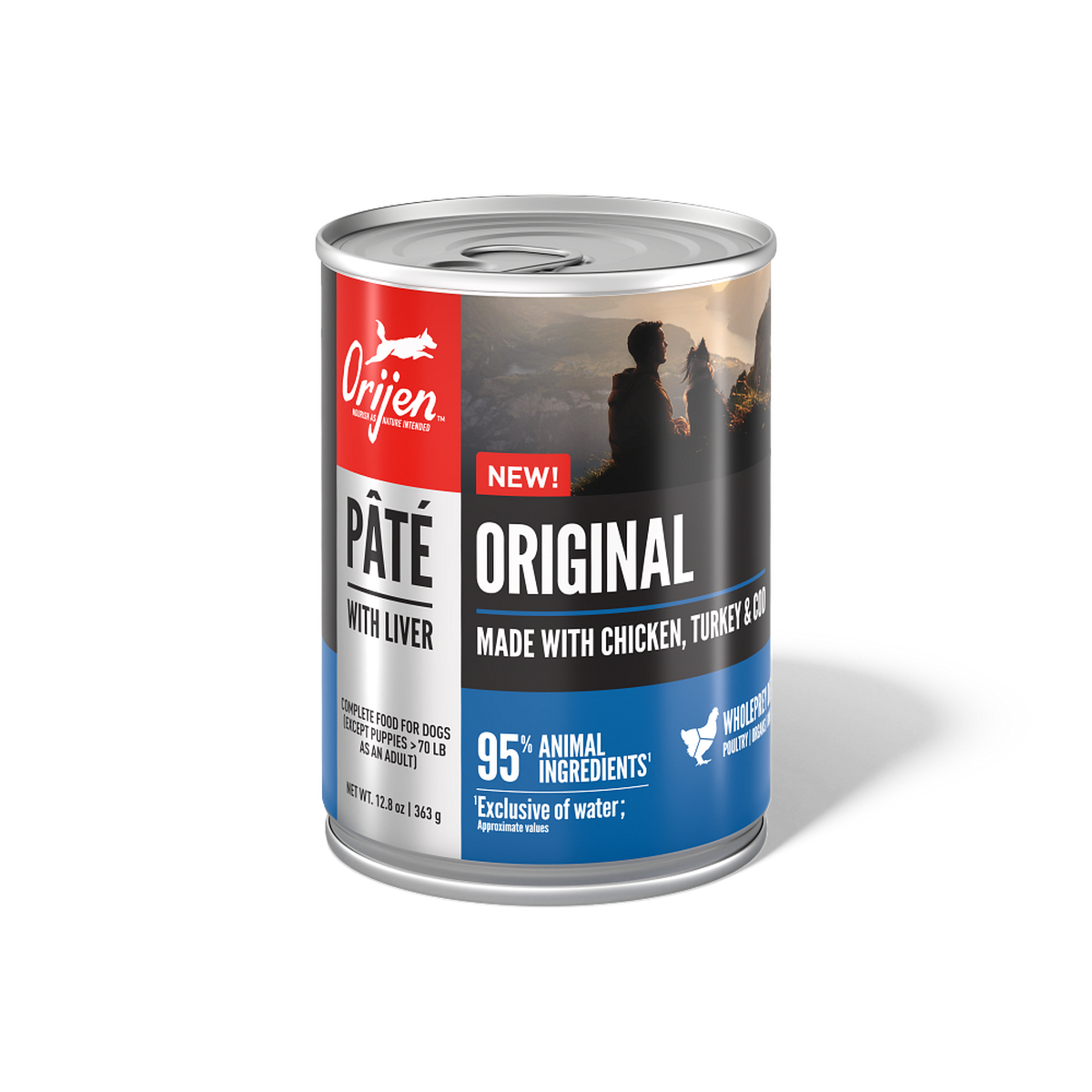 Orijen Dog Canned Pate, Flavor: Original w Liver, Size: 12.8oz
