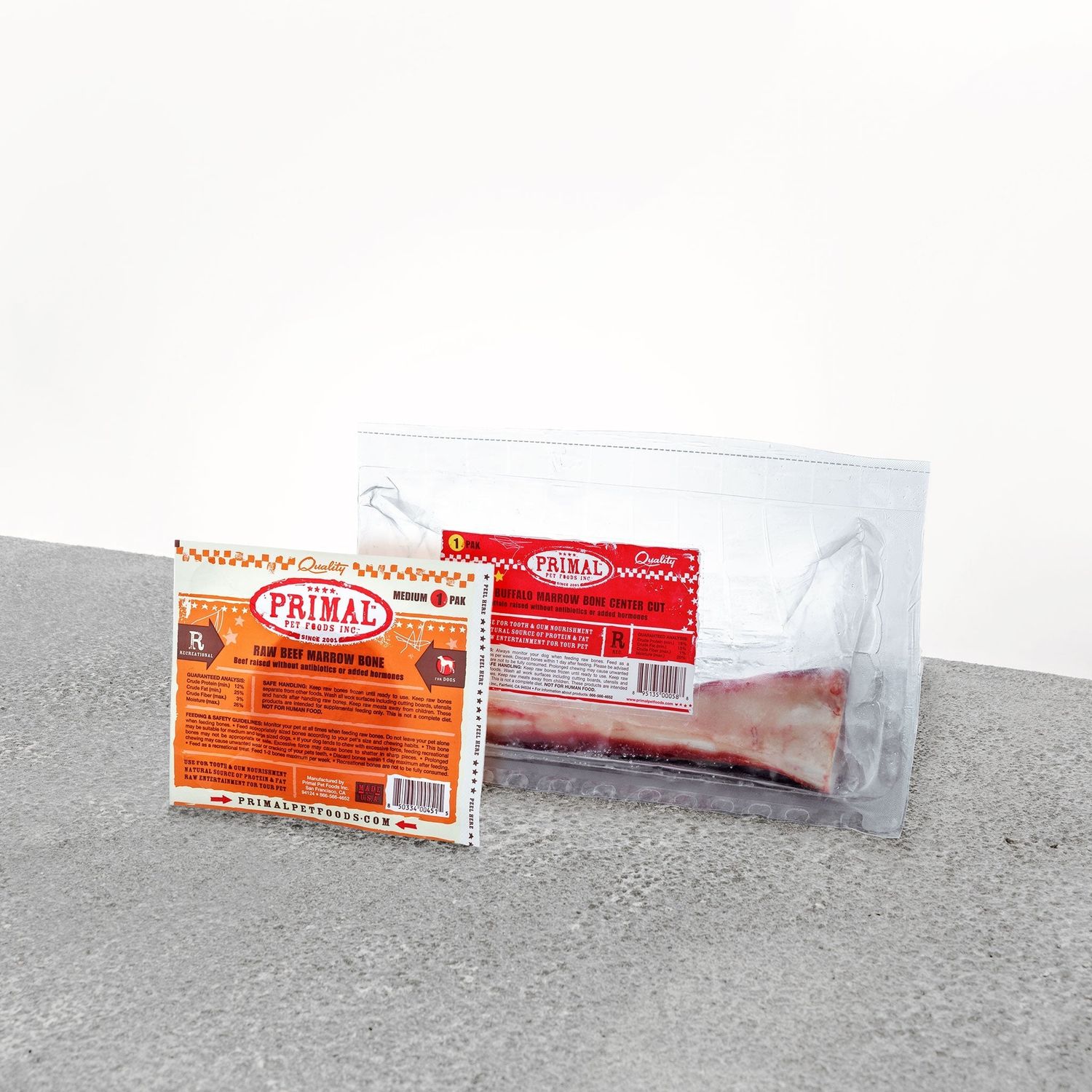 Primal - BEEF Marrow Bone Medium 1 Pak
