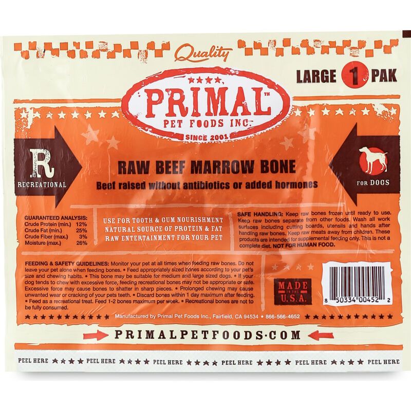 Primal - BEEF Marrow Bone Large 1 Pak