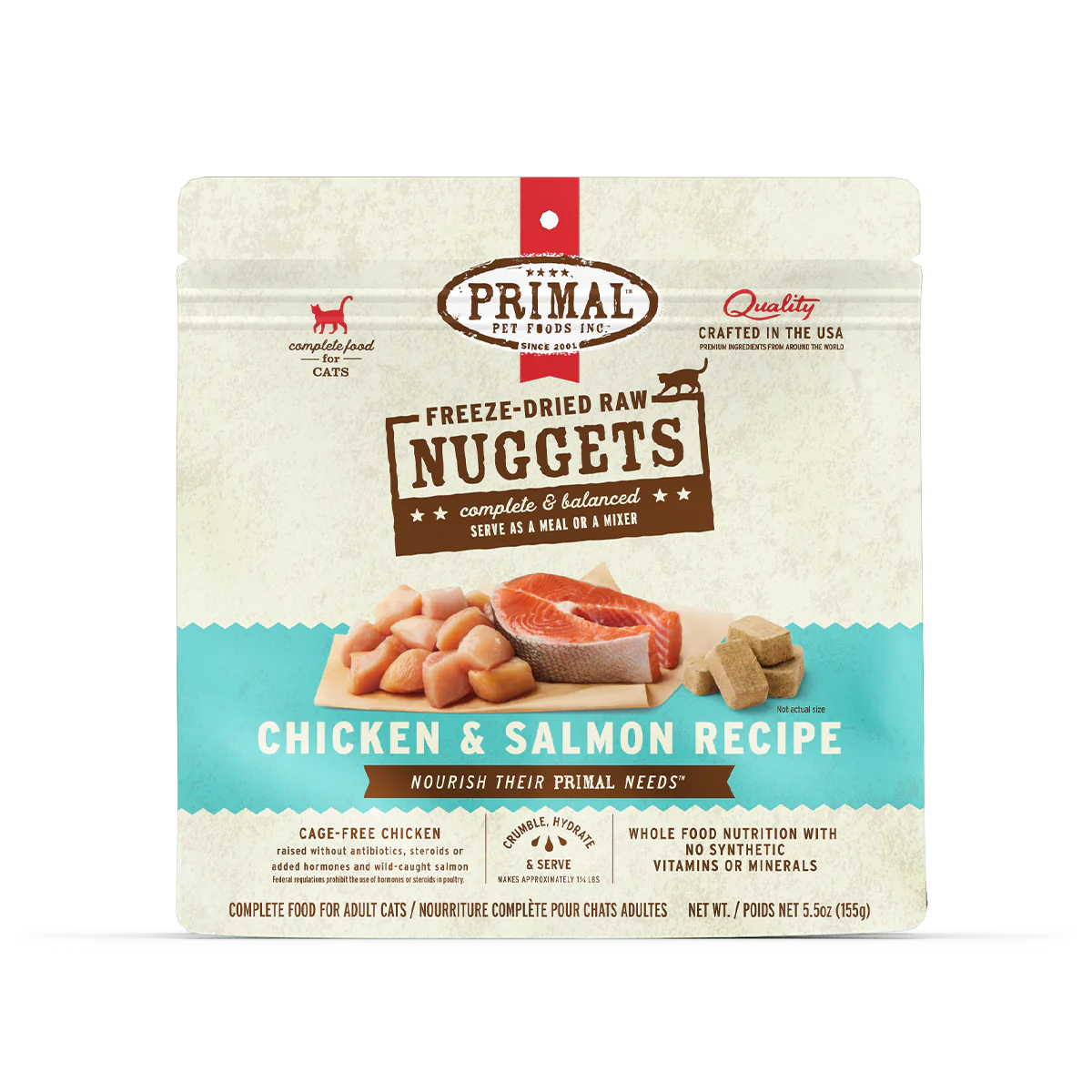 PRIMAL- Feline CHICKEN-SALMON FD 5.5oz Nuggets