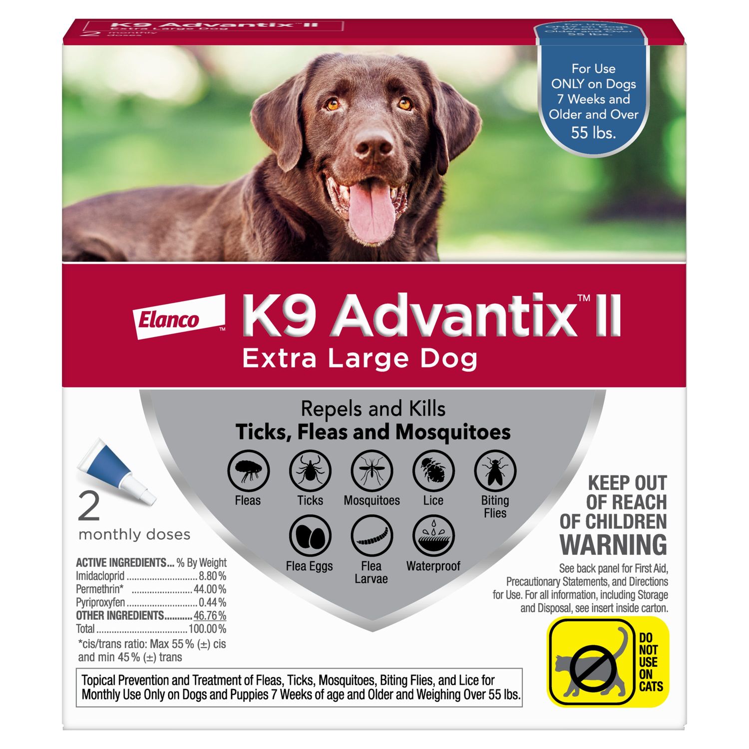 K9 Advantix II XL Dog 2 Pk