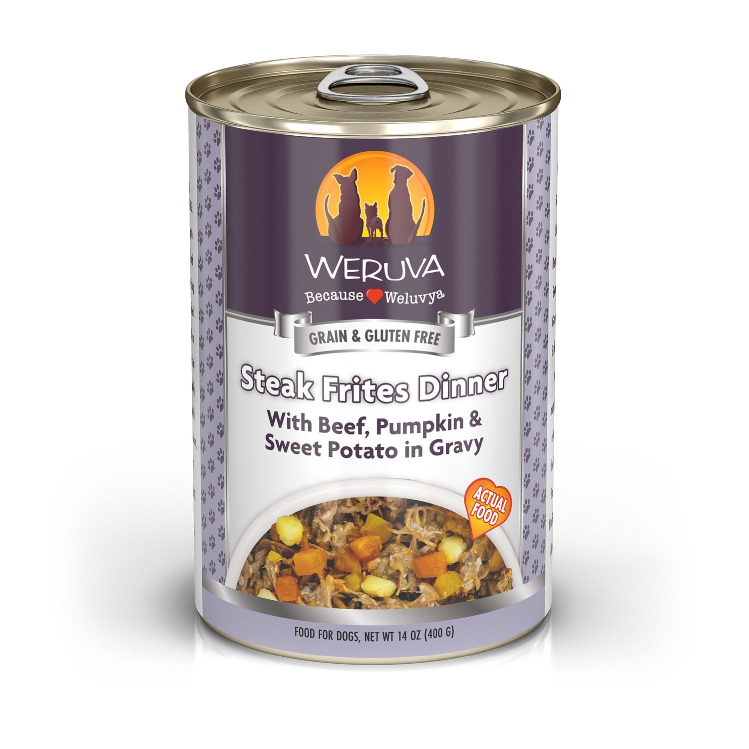 Weruva Canned Dog Food Steak Frites 14 oz
