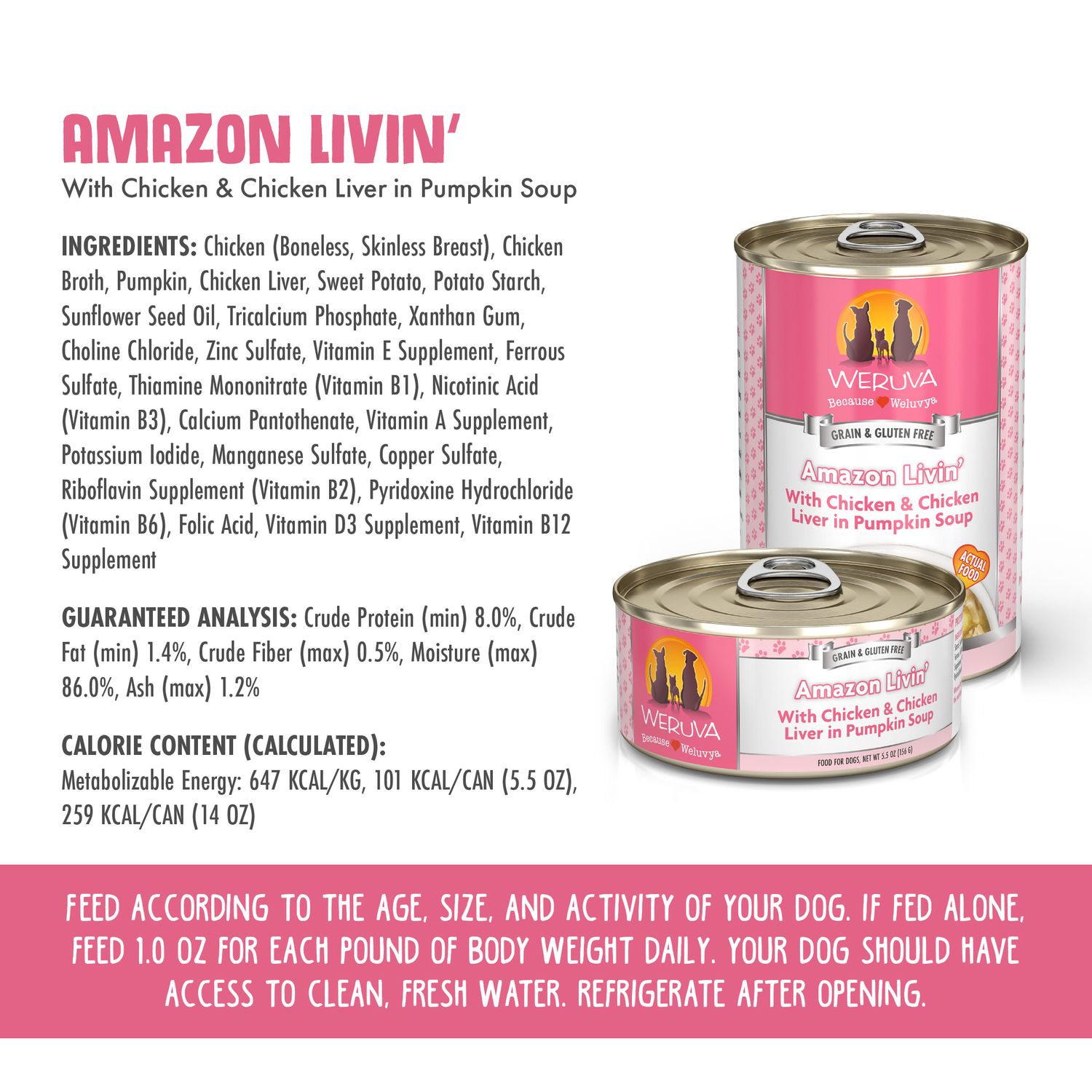 Weruva Canned Dog Food Amazon Liver 5.5 oz