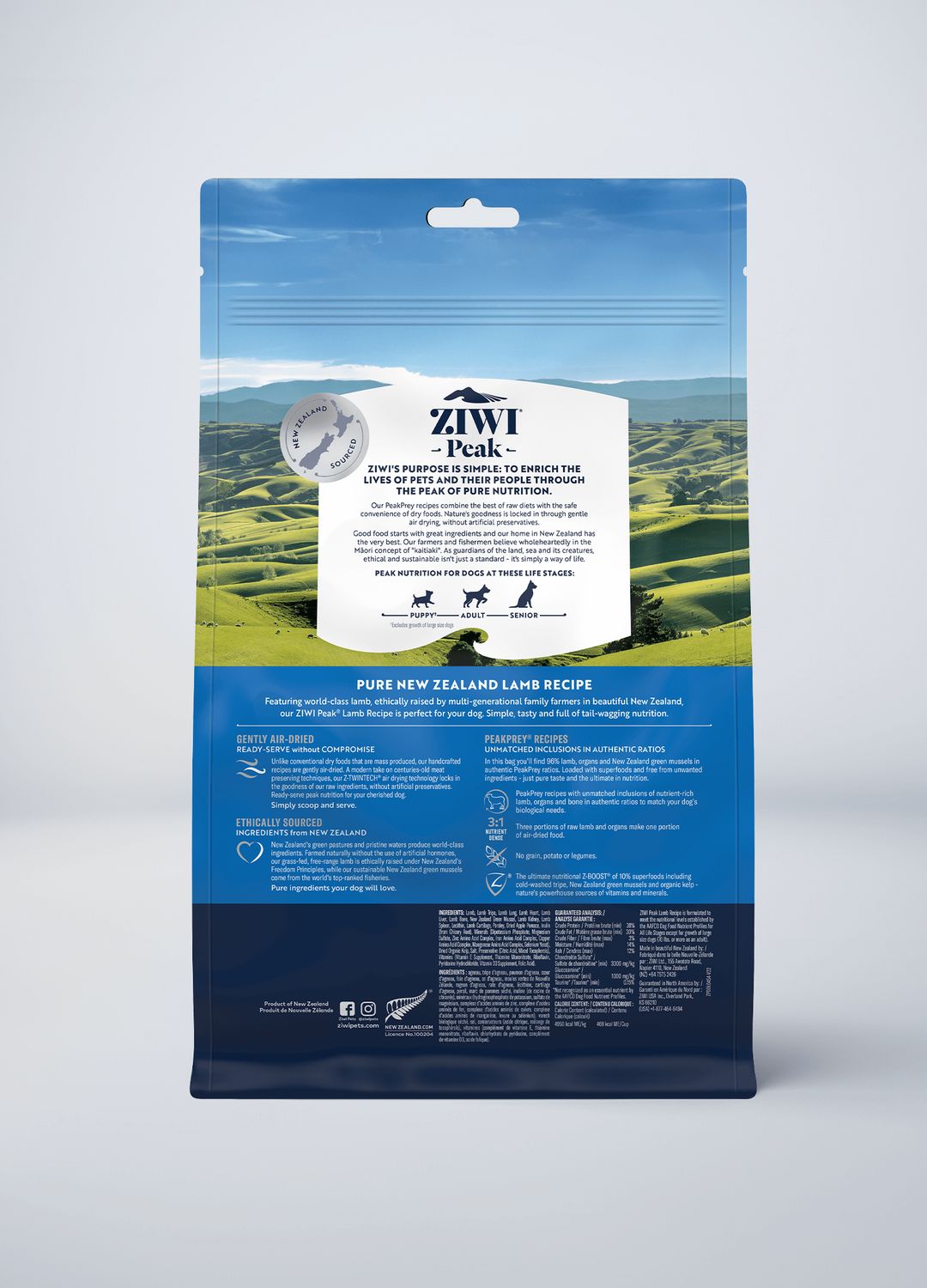 Ziwipeak Air Dried Lamb 2.2#