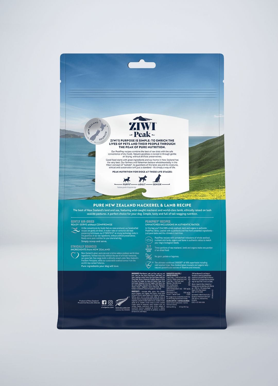 Ziwi Peak Air Dried 2.2lb (Mackeral n Lamb)