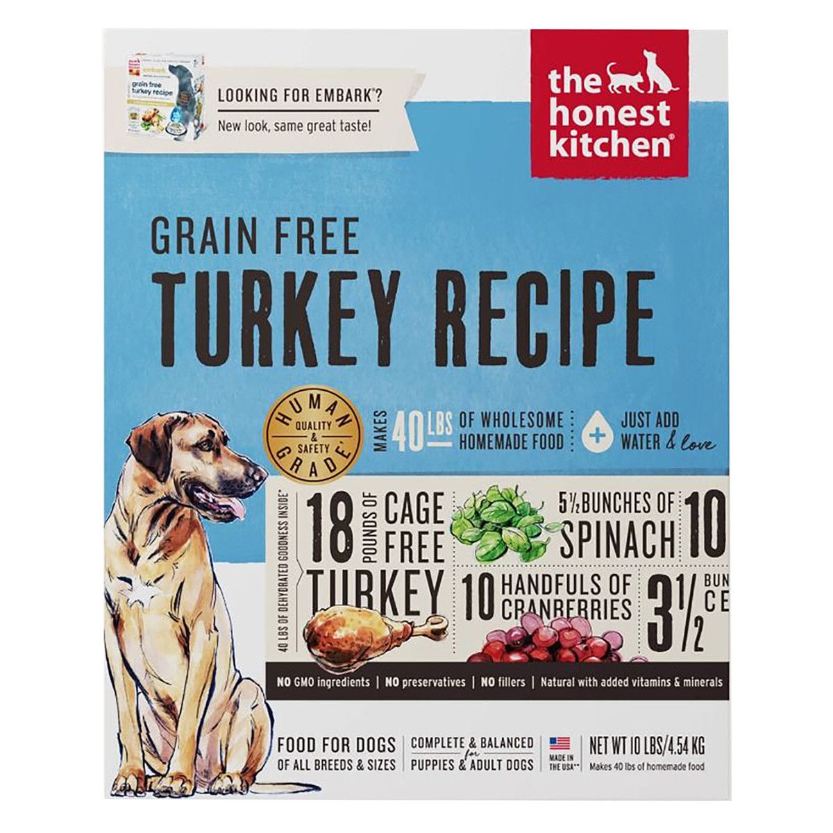 Honest Kitchen GF Turkey (Embark)10lb