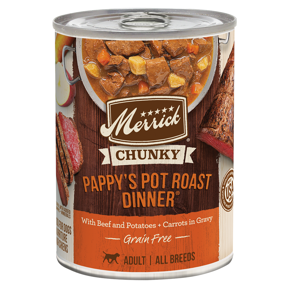 Merrick Canned Dog 12.7oz(Chunky Pappy Pot Roast)