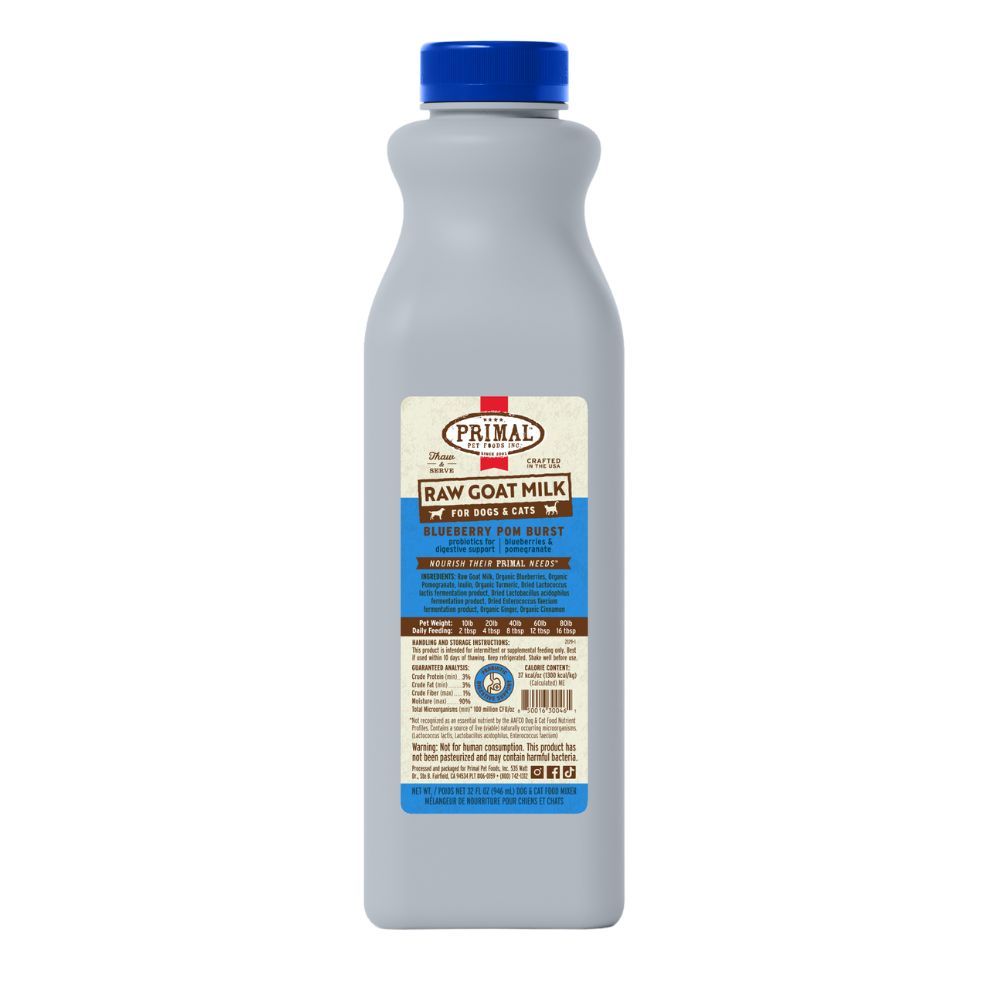 Primal Raw Goat Milk Blueberry Pom 1 QT