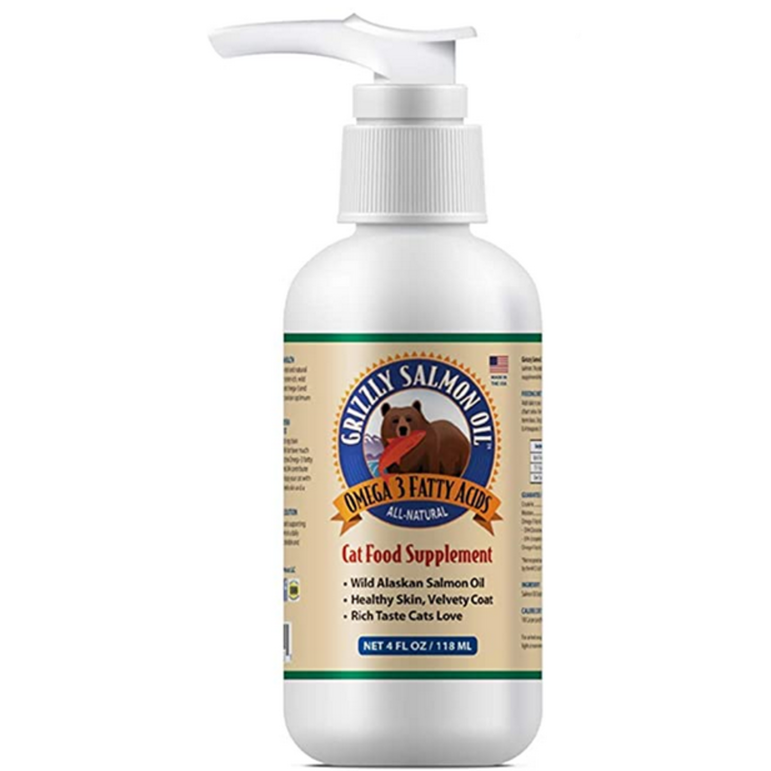 Grizzly Salmon Oil Omega Plus 4 oz