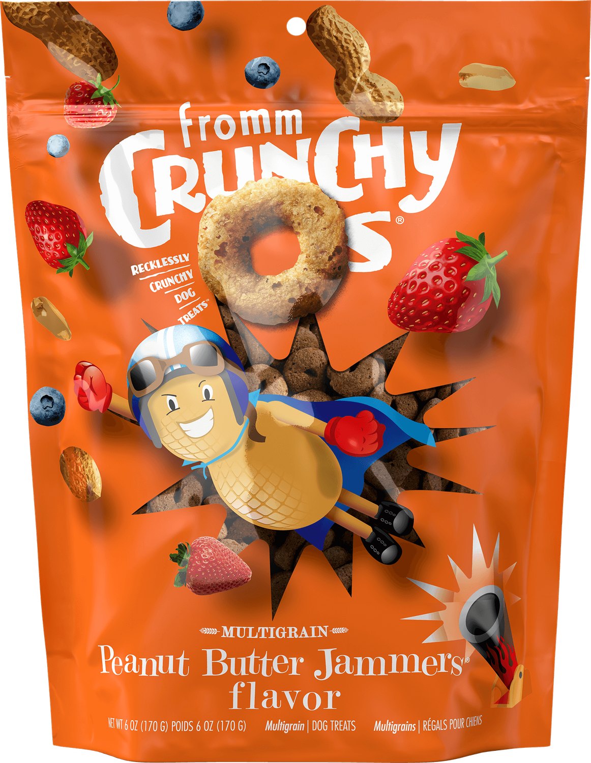 Fromm Crunchy O's Dog Treats Peanut Butter Jammers 6oz