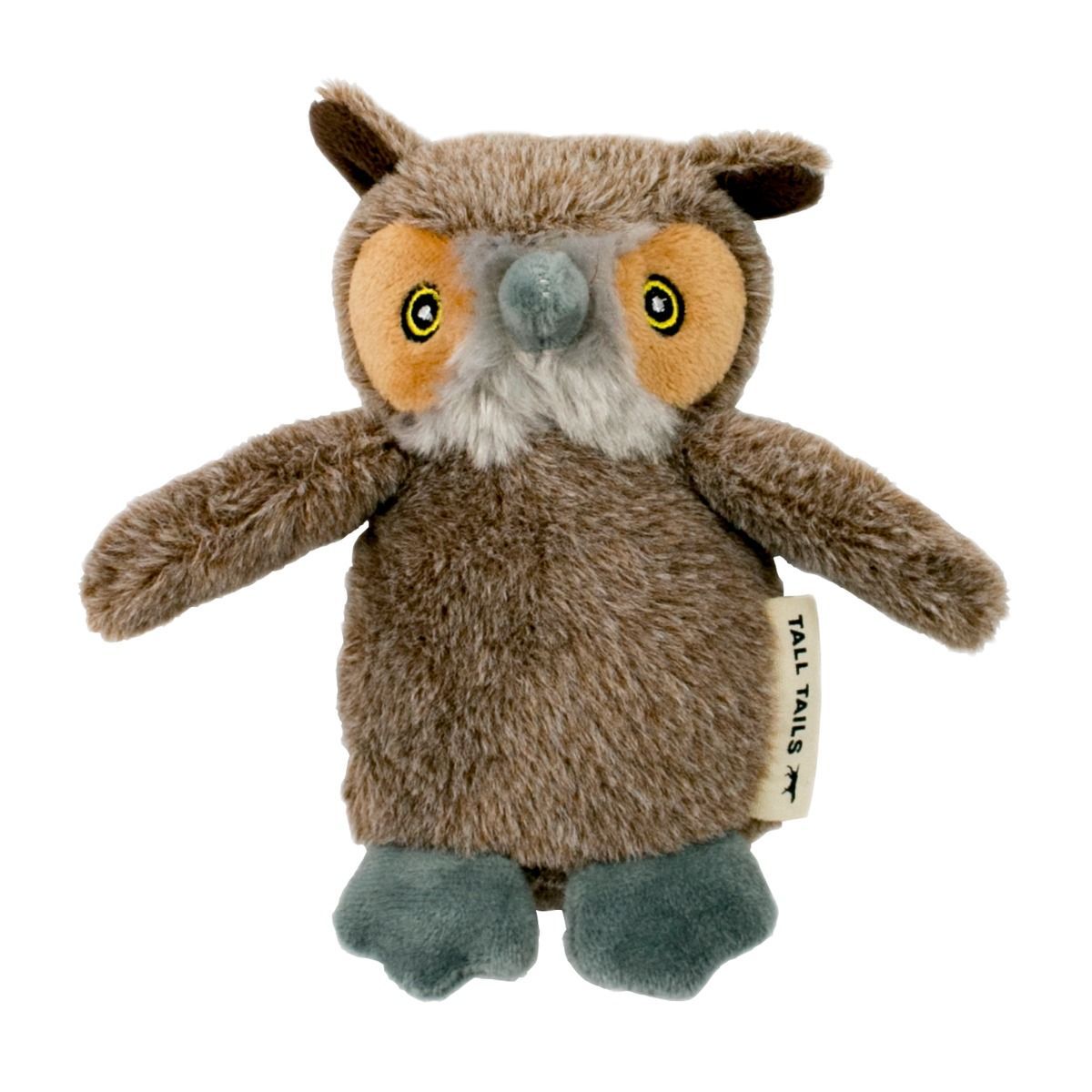 Tall Tails Plush Owl w/ Squeaker Toy 5"