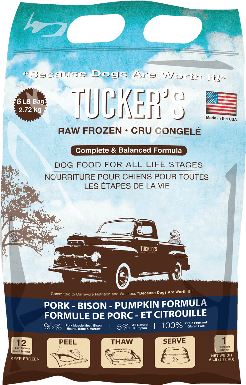 Tucker’s Frozen Raw Pork-Bison-Pumpkin 6 lb