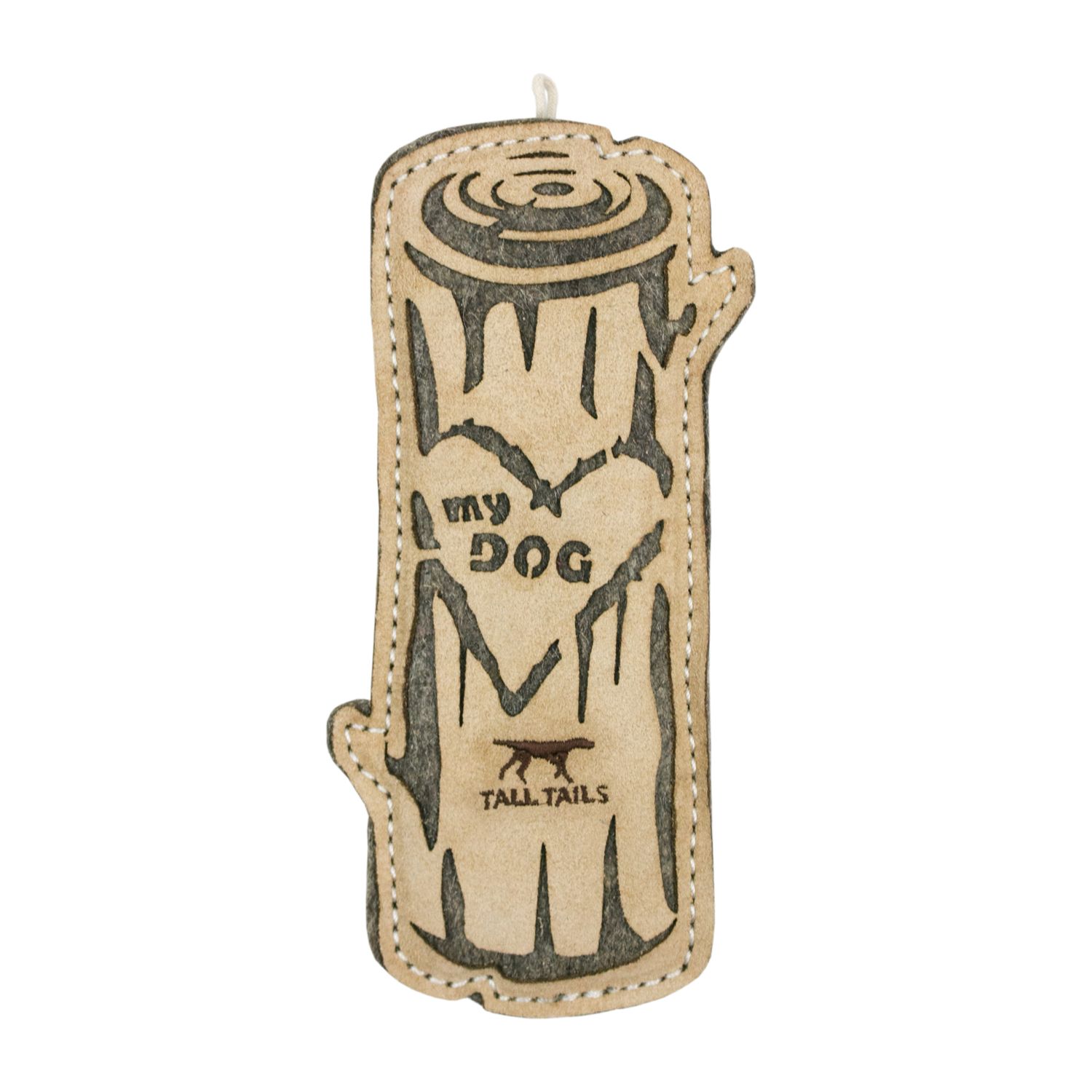 Tall Tails Leather Love My Dog Log 9"