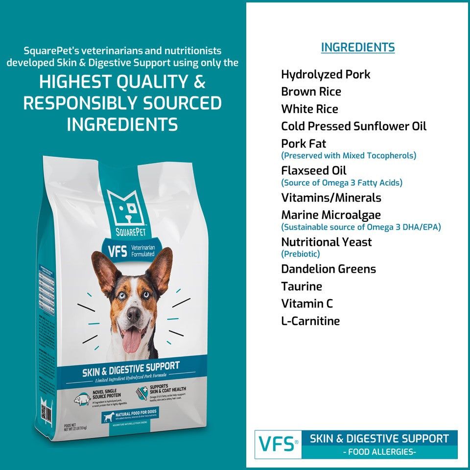 Square Pet VFS Skin and Digestion Support 4.4#