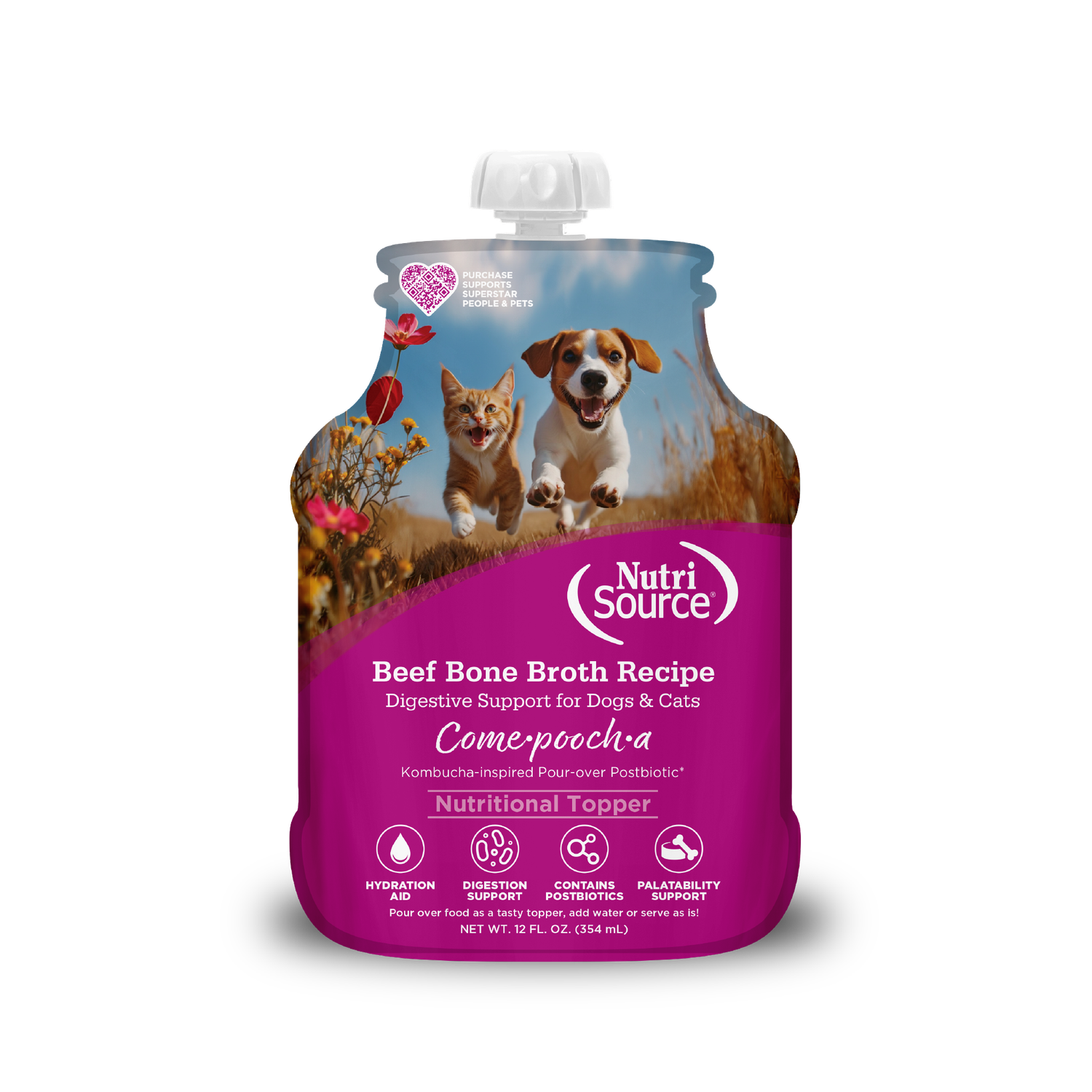 NS Come Pooch A Bone broth Beef 12 oz.
