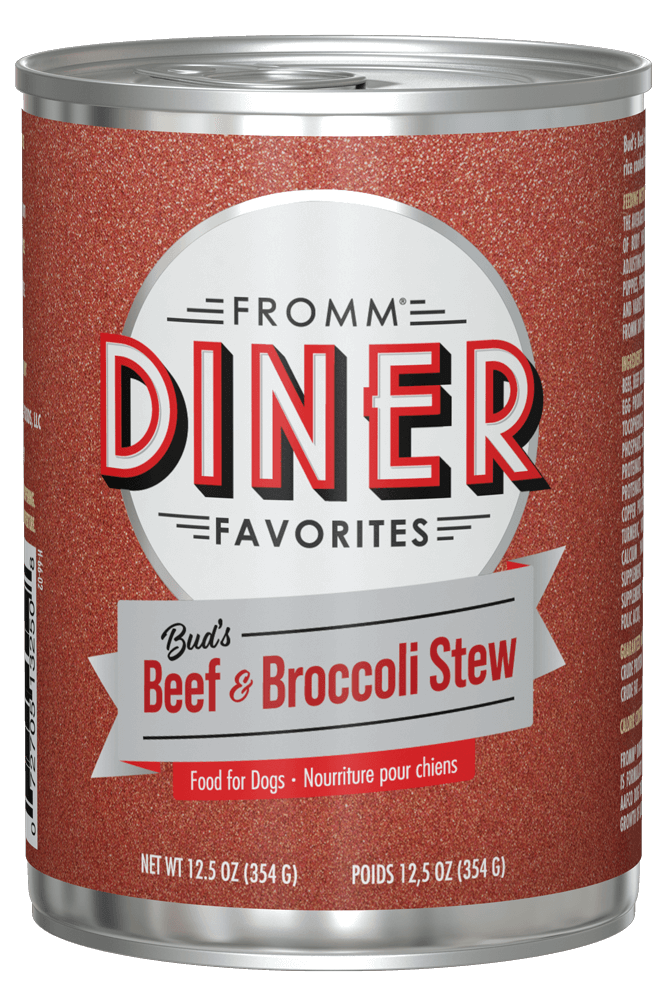 Fromm Diner Buds Beef &amp; Broccoli Stew can 12.5oz