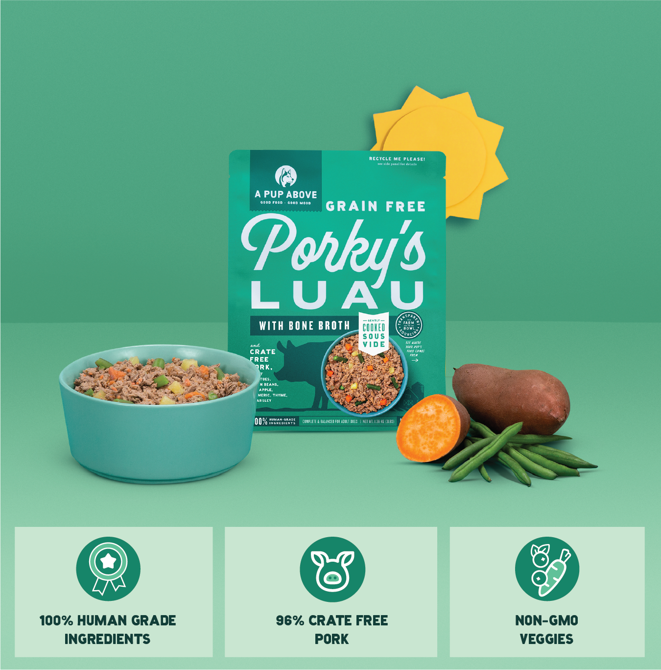 A Pup Above Porky’s Luau 3lb bag