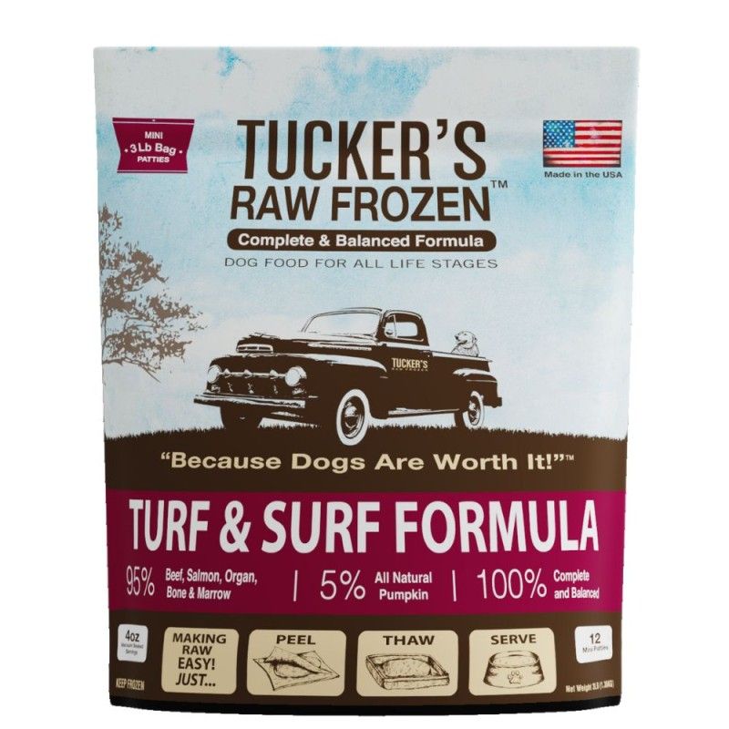 Tucker’s Turf &amp; Surf  Frozen Raw Dog Food 6 lb