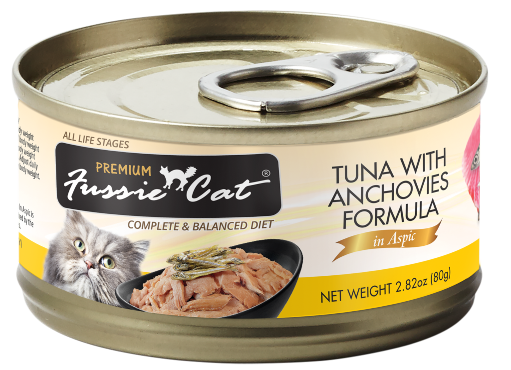 Fussie Cat Canned Food 2.82oz Tuna With Anchovies